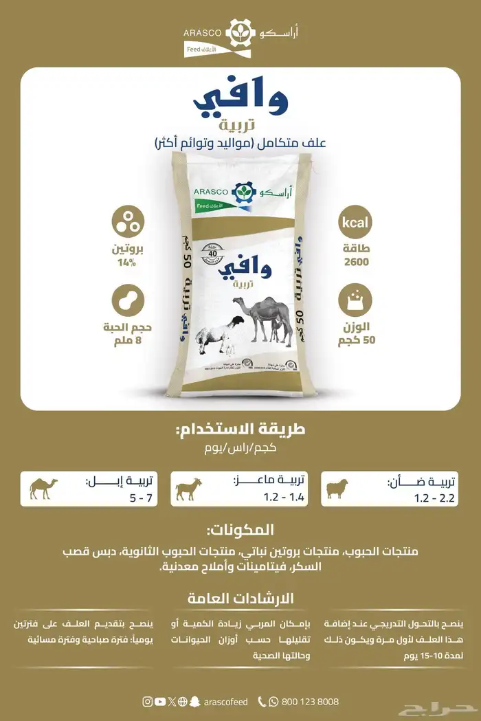 اعلاف ولوازم الاغنام متوفر توصيل 3