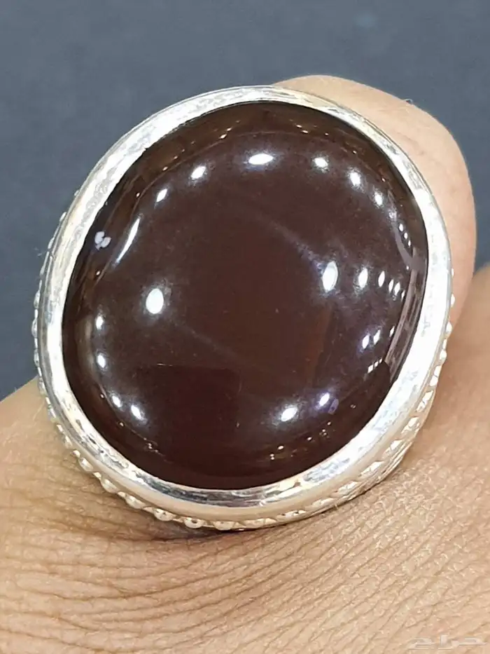 خاتم عقيق يماني كرزي دموي 1