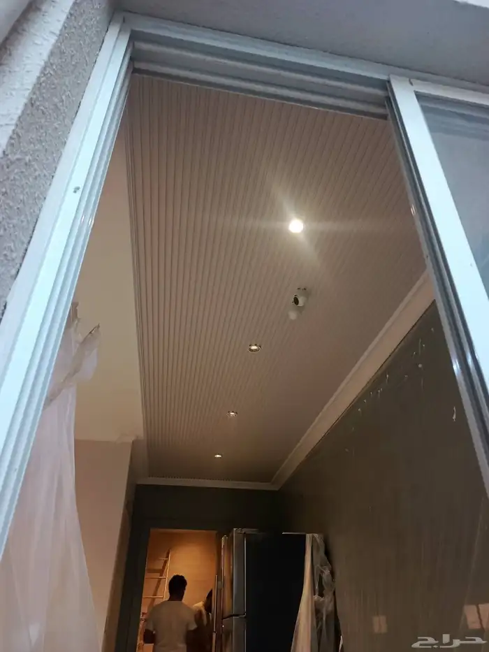 بديل الجبس بورد خشب اسقف لأماكن الصيانه ديكورات اسقف 0