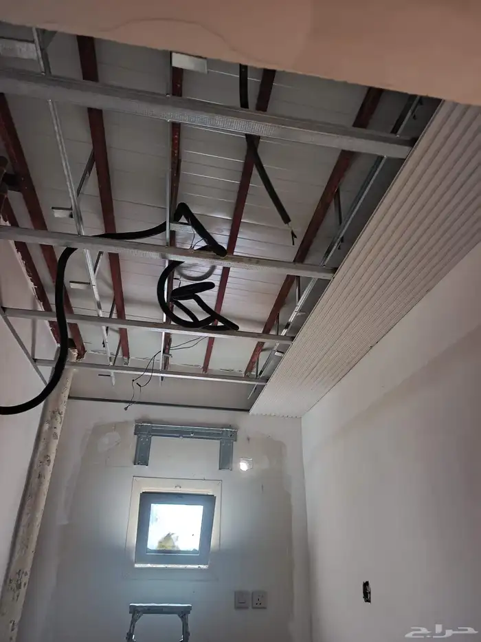 بديل الجبس بورد خشب اسقف لأماكن الصيانه ديكورات اسقف 3