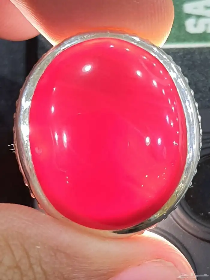 خاتم عقيق يماني كرزي دموي 5