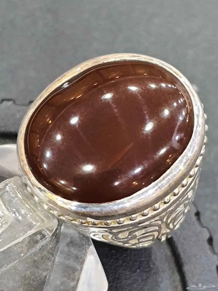 خاتم عقيق يماني كرزي دموي 0