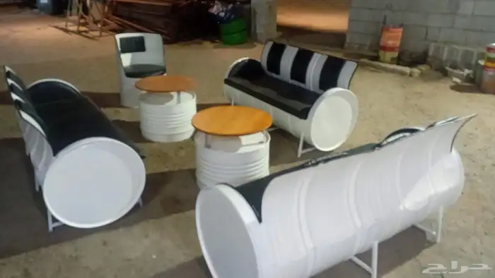 تم تنفيد أخر أعمالنا تفصيل كراسي  و طاولات و مغسله  من برميل 1