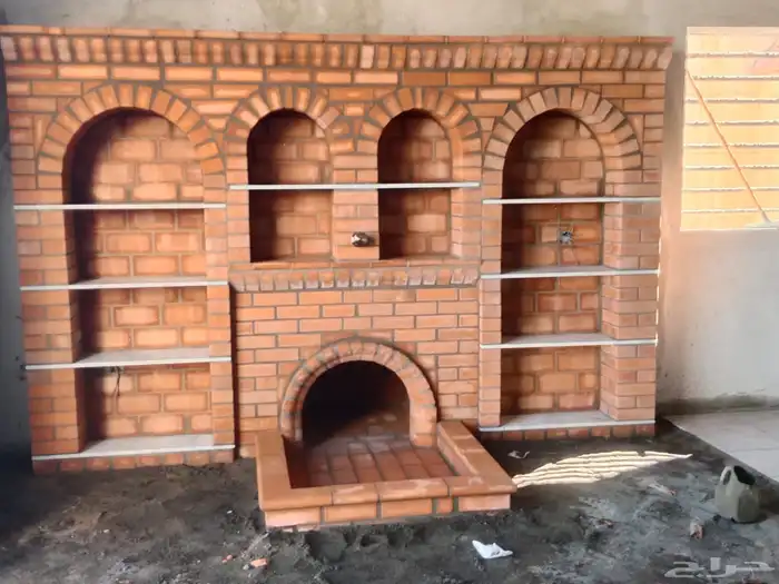 بيوت شعر مشب نار مشب رخام قرميد جمالون تلبيس قماش 7