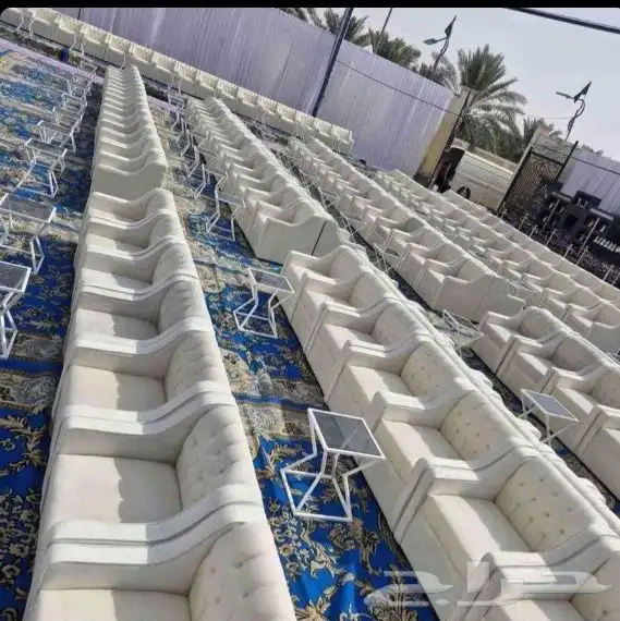 تأجير جلسات شعبيه تراثية كنب معارض كنب بيج قماش كراسي ملكي 3
