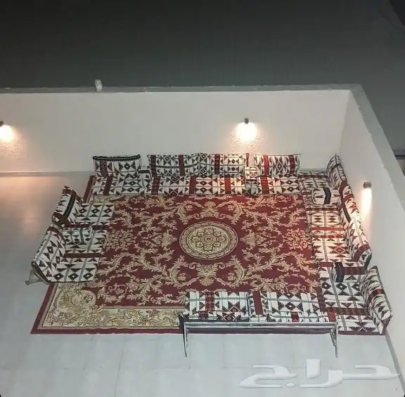 تأجير جلسات شعبيه تراثية كنب معارض كنب بيج قماش كراسي ملكي 0