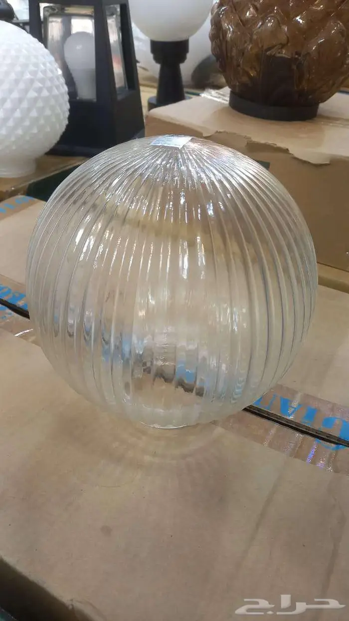 اضاءة سور كروي متوفر بعده مقاسات شفاف او مثلج 7