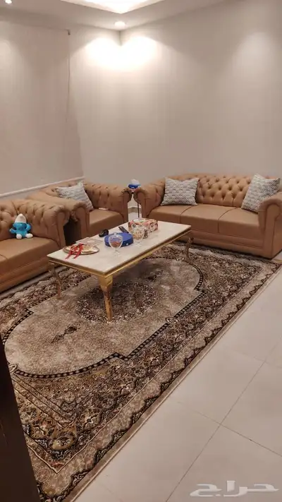 كنب جلد 3 قطع ب500 0