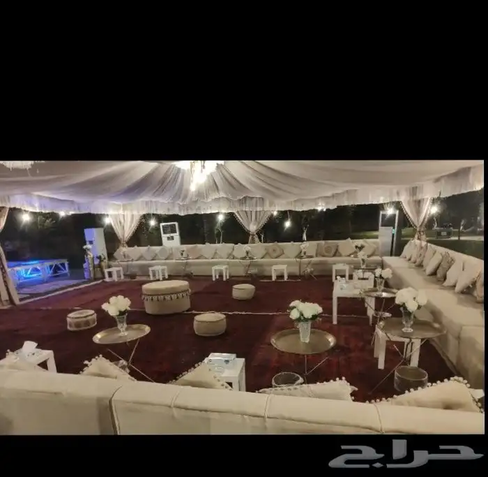 تاجير جلسات مغربيه مع الخيم وزال الازرق وكنب جلسات شعبيه كرا 0
