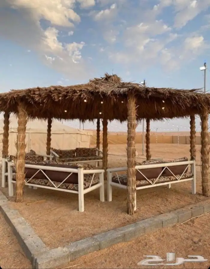 حصير الخيزران ومظلات وجلسات شتوية 5