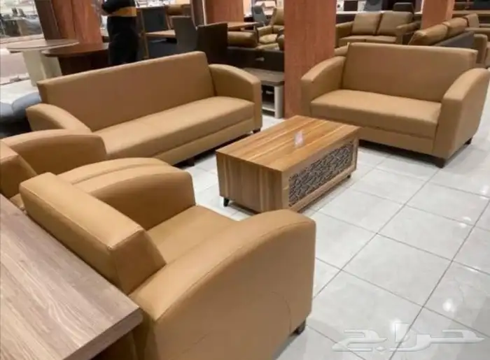 مكتب كنبات جلد فخم موديلات جديدة 1