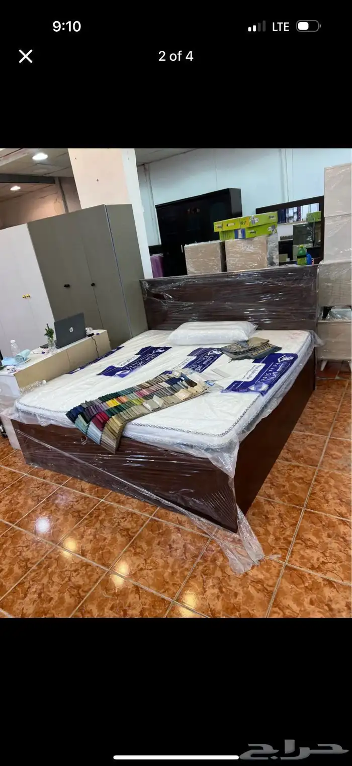 غرفة نوم كاملة  أثاث منزلي  سرير ودولاب وبطانيات 9