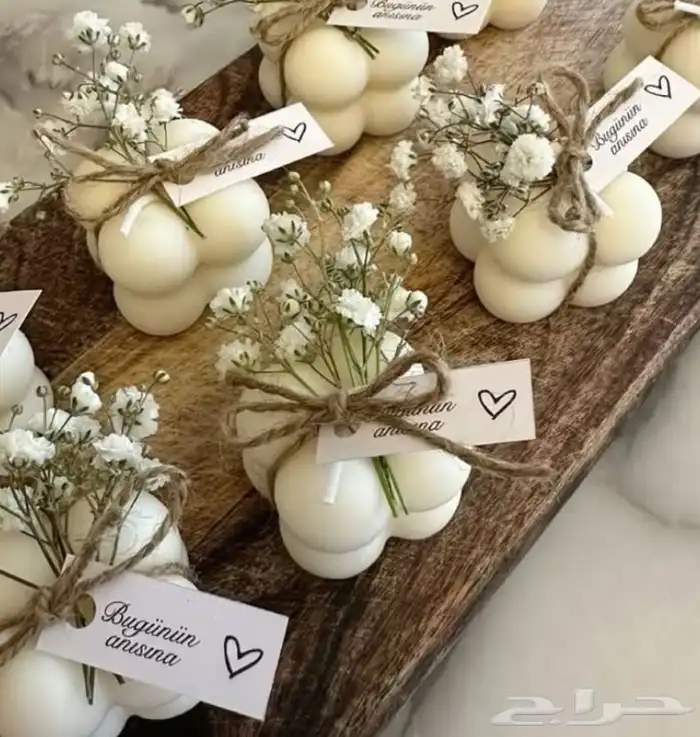 شموع عطرية بقوالب الجبس 5