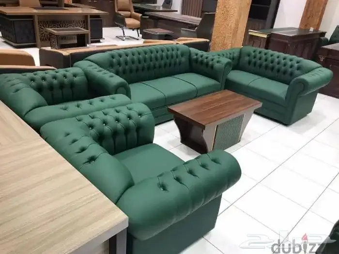 مكتبي كنب جلد فخم جديد سعر الجمله 8