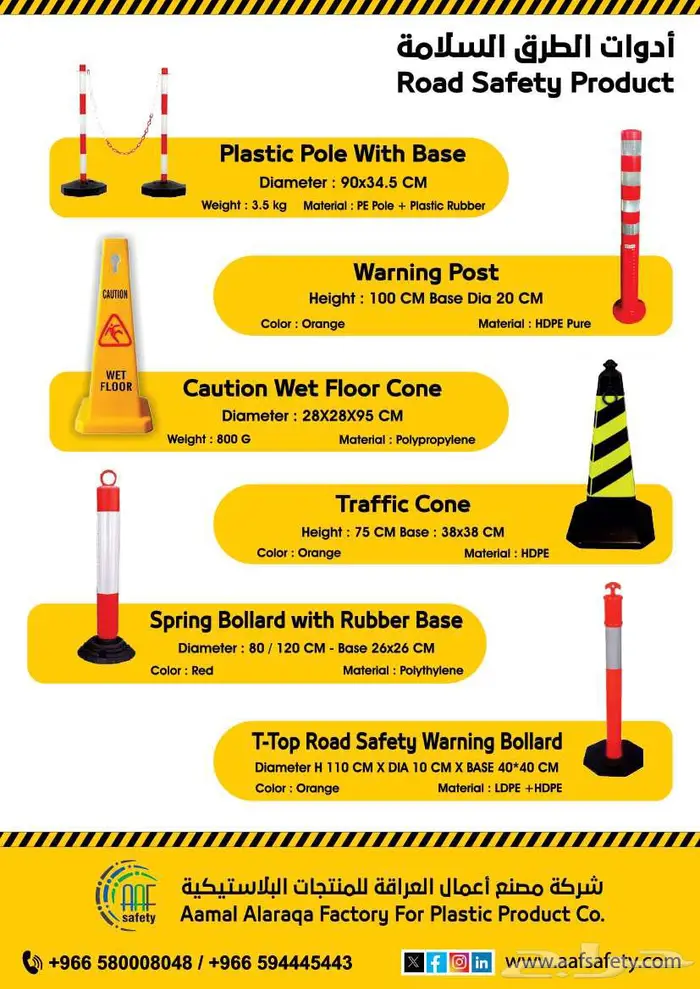 حواجز الطرق البلاستيكية حاجز بلاستيك _Plastic Road Barrier 10