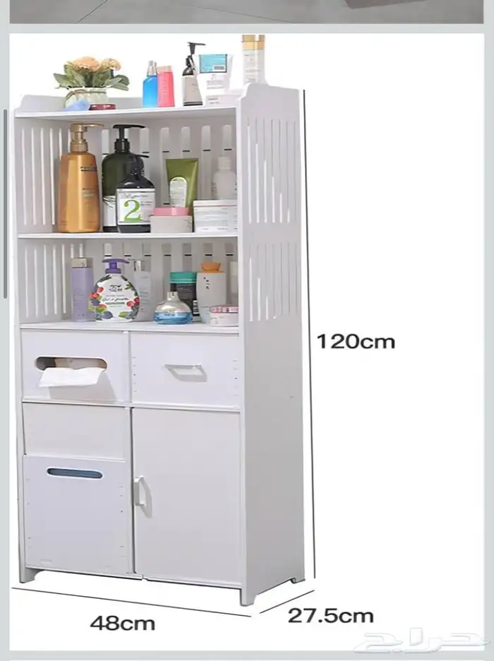 رف مع ادراج تخزين من مادة PVC جديده 2