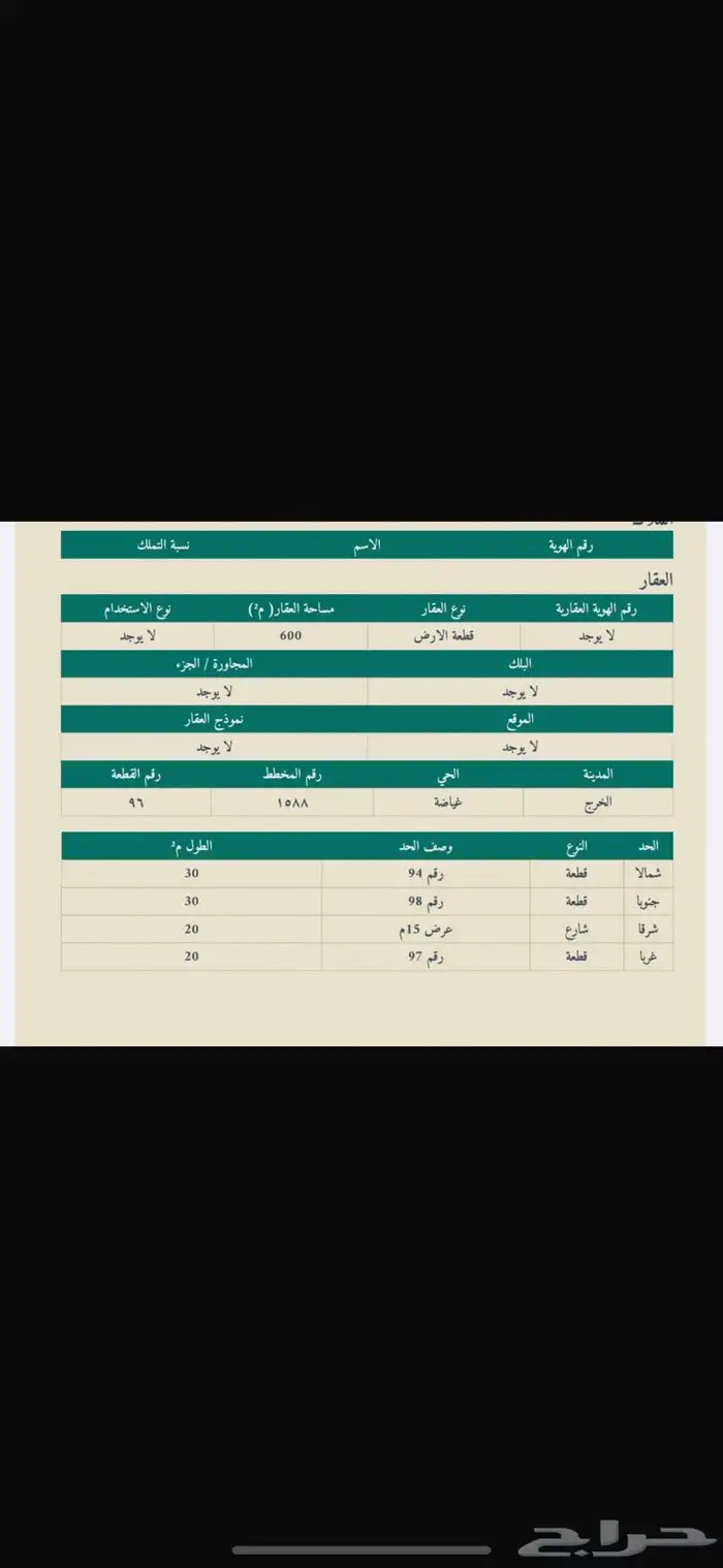 للبيع ارض الخرج حي الغدير 0