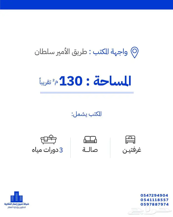 عقار 174 مكتب تجاري للإيجار شارع الامير سلطان فرعي  النعيم 1