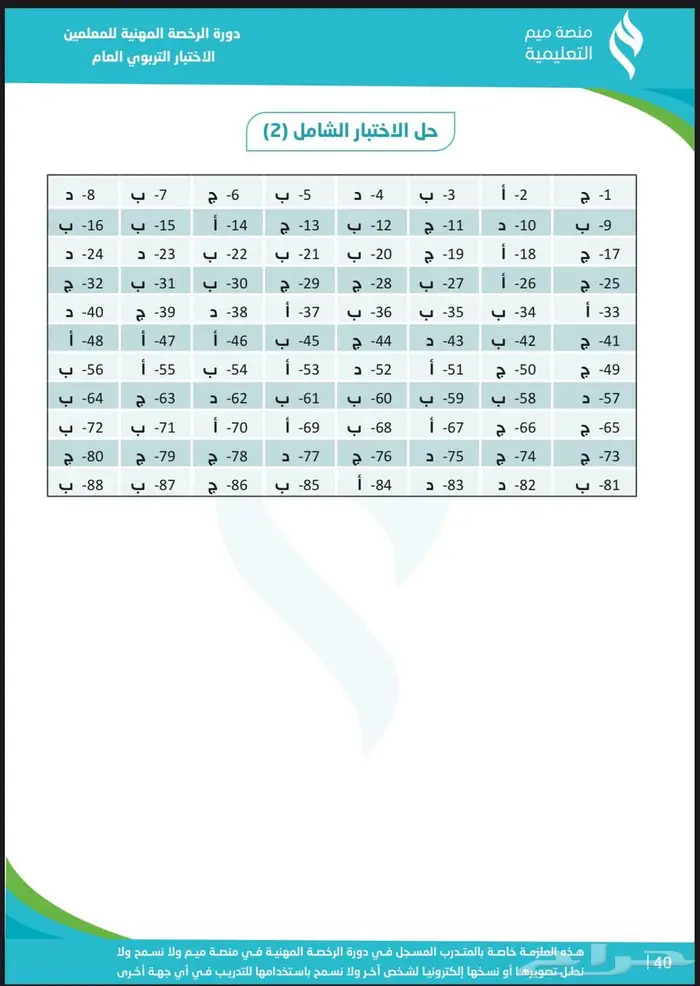 حقيبة الرخصة المهنية ( تربوي ) عام المميزه أ. محمد العواجي 7