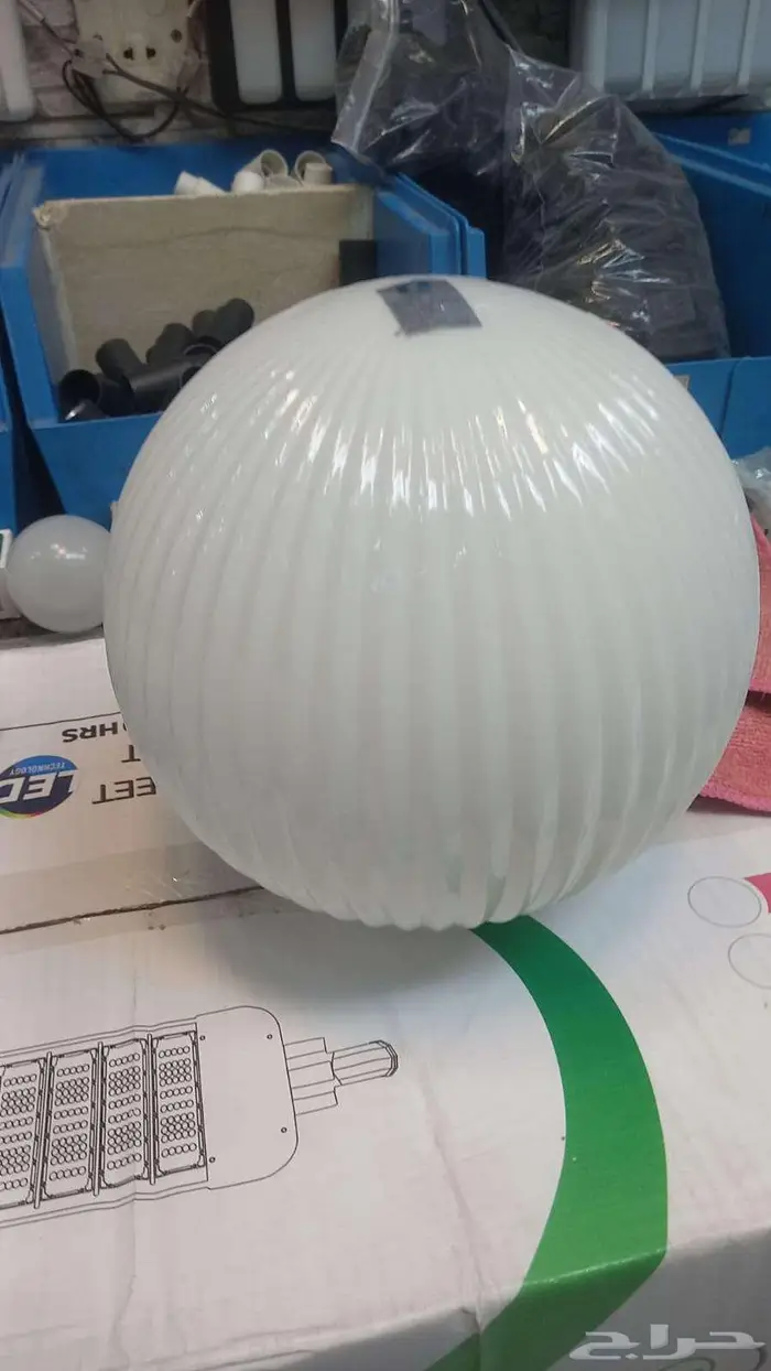 اضاءة سور كروي متوفر بعده مقاسات شفاف او مثلج 5