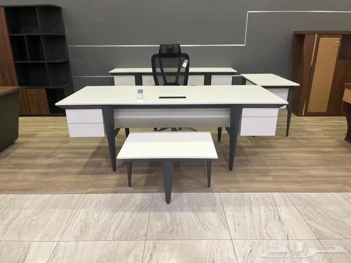 للدينا اثاث مكتبي مكاتب أبيض مودرن بارتيشن أبيض 6