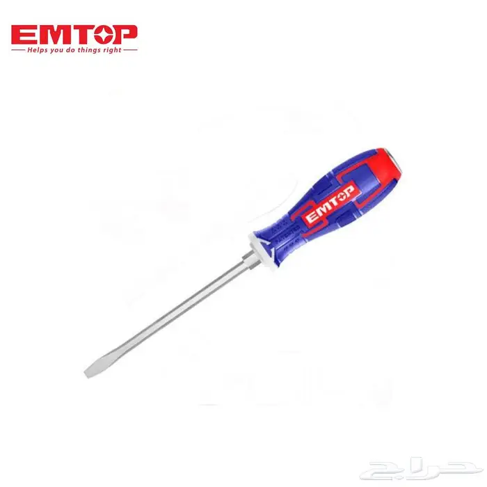 مفك براغي عريض بعمود نافذ من EMTOP - مقاس 8 مم   200 مم 0