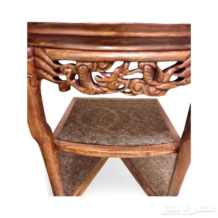 طاولة كونسول فاخرة من خشب الدردار الطبيعي 1