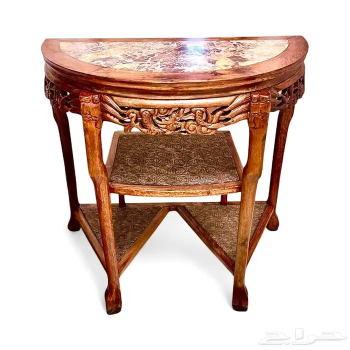 طاولة كونسول فاخرة من خشب الدردار الطبيعي 0