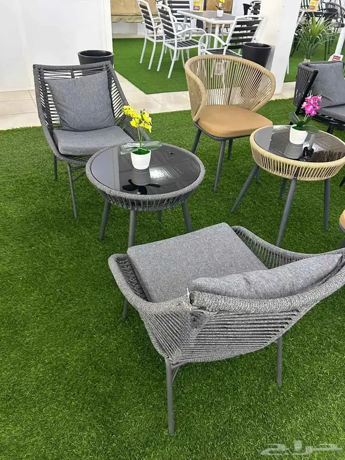 جلسات حديقة خارجية .. جلسات كوفي وشاليهات 7