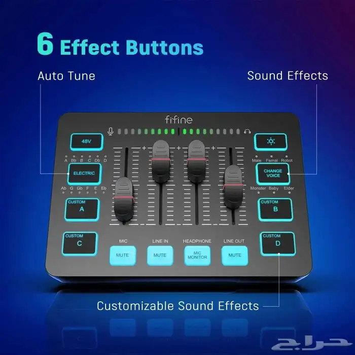 مكسر صوت FIFINE MIXER SC3 2