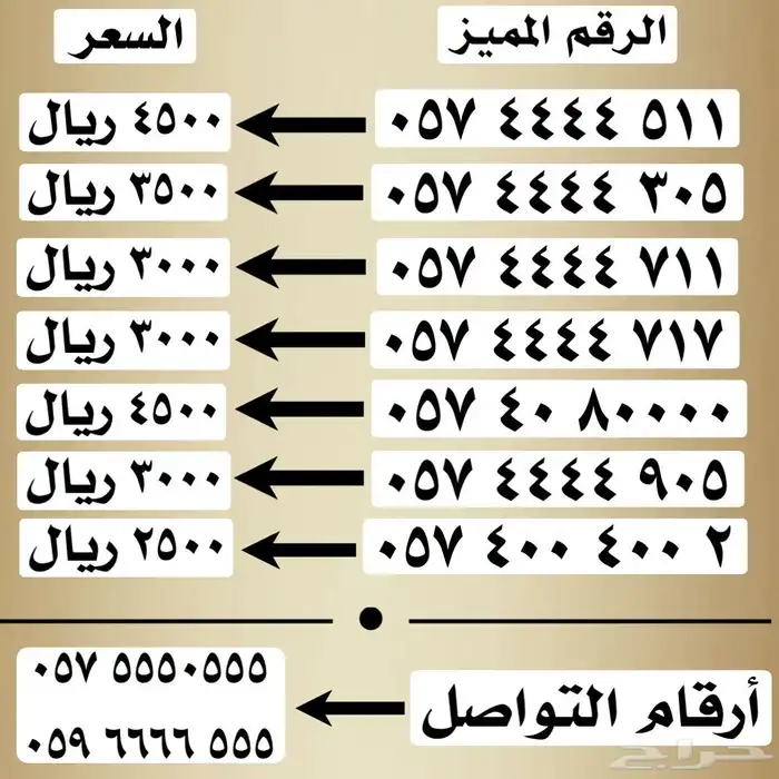 ارقام مميزة للبيع 4