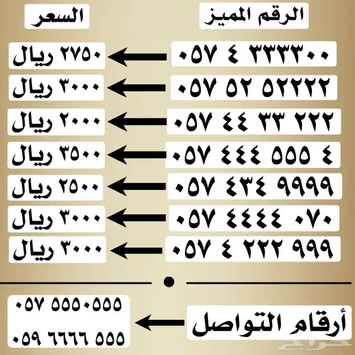 ارقام مميزة للبيع 7