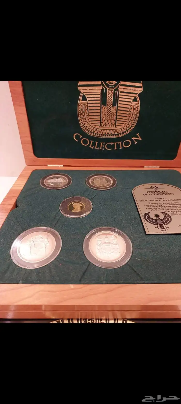 طقم فرعوني ذهب وفضة مع الشهادات 4
