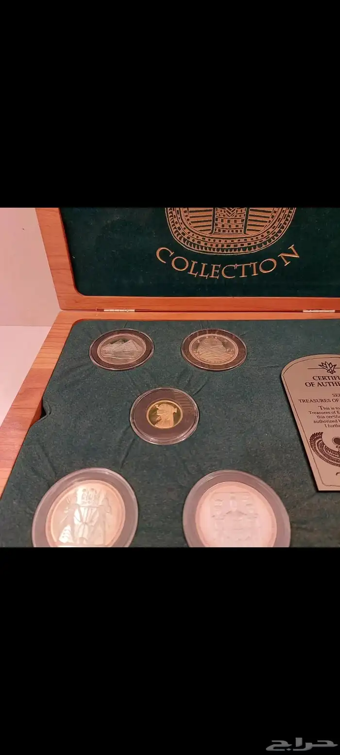 طقم فرعوني ذهب وفضة مع الشهادات 19