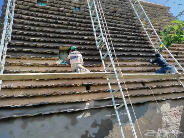 ترميم بيوت قديمه وترنيج وتليس من دخل ومن خرج ونقاشات عسيريه 6