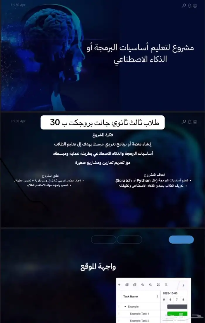جانت بروجكت بوربوينت ملف إنجاز معلم 0