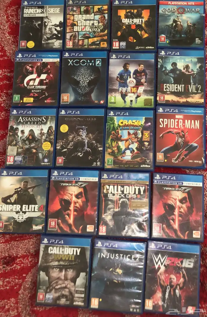 اشرطه بلايستيشن4 الحبه ب 40 0