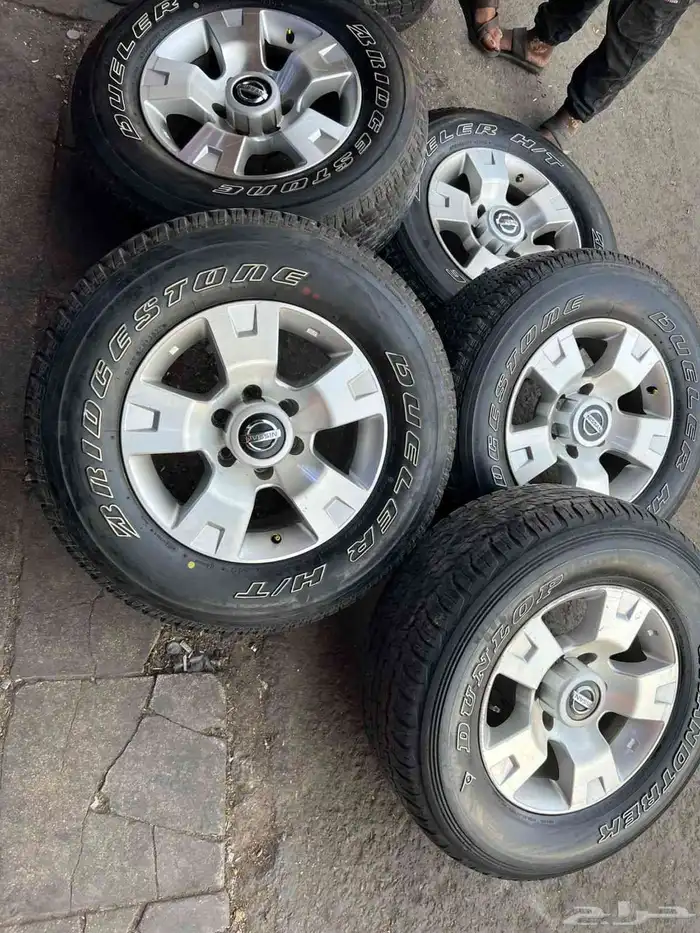 جنوط فتك مقاس 17 مع كفرات برجستون مقاس 275.65.17 وكاله 0