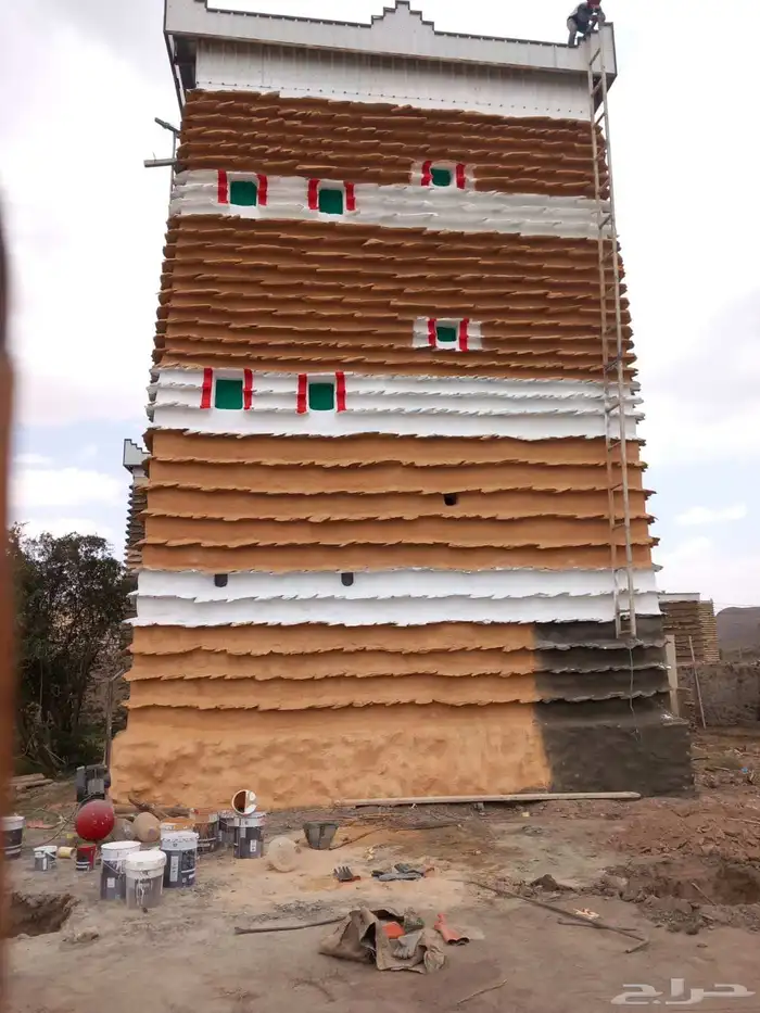 ترميم بيوت قديمه وترنيج وتليس من دخل ومن خرج ونقاشات عسيريه 4