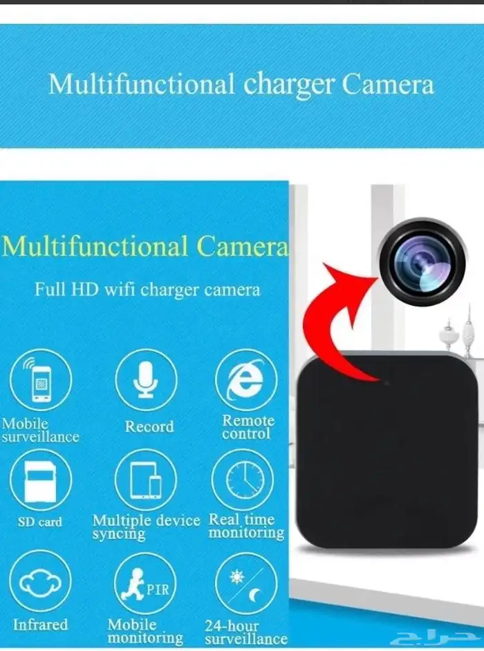 كاميرا فيش جداري مخفية مراقبة عن بعد عالي الوضوح 3