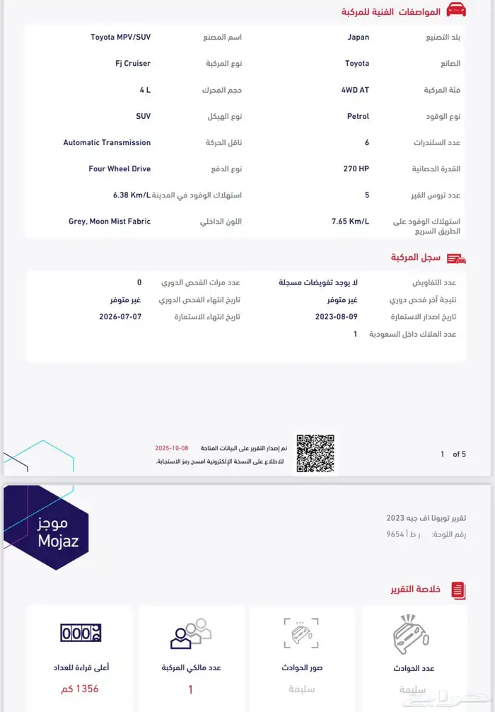 اف جي 2023 نظيف جدا شبه جديد 10