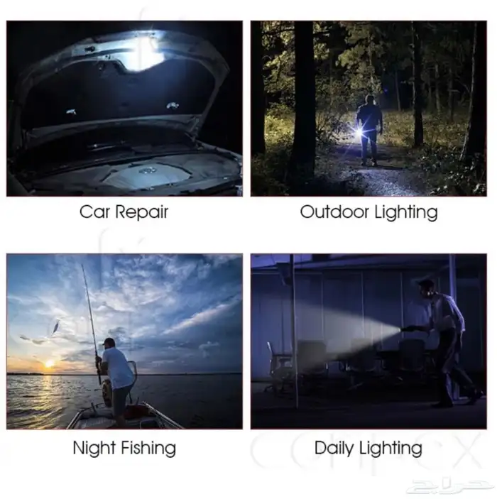 كشاف أو مصباح LED بثلاثة أوضاع يوصل لمسافة 750متر 3