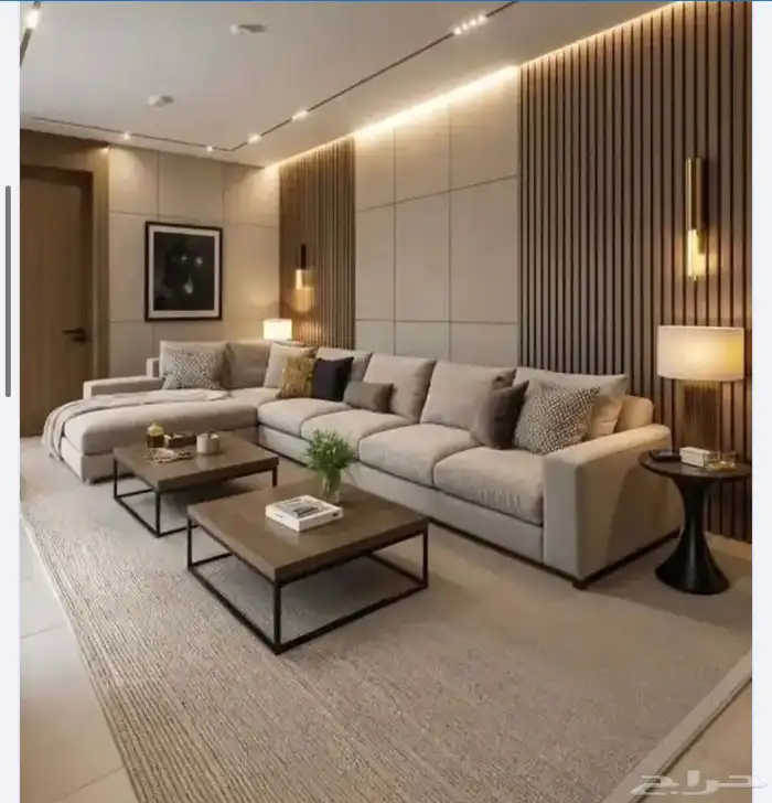 ديكور مكتبه شاشه تلفزيون خلفيه سرير واجهه 6