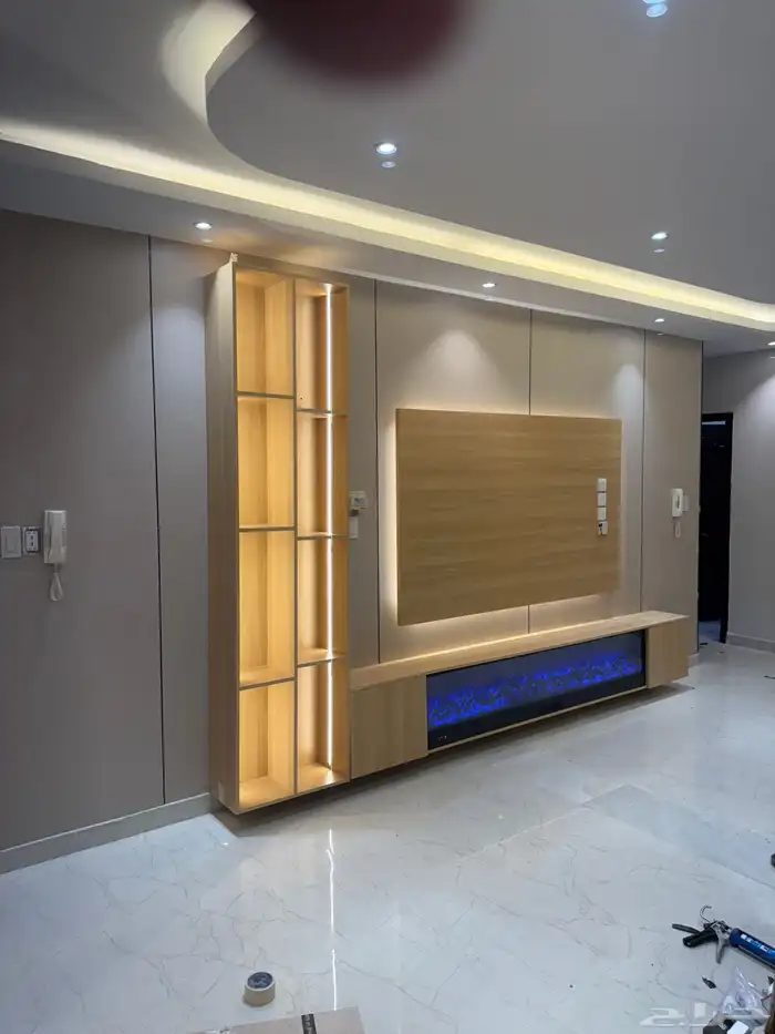 باب مخفي شيبورد تلفزيون ارفف طاولات طاوله 0