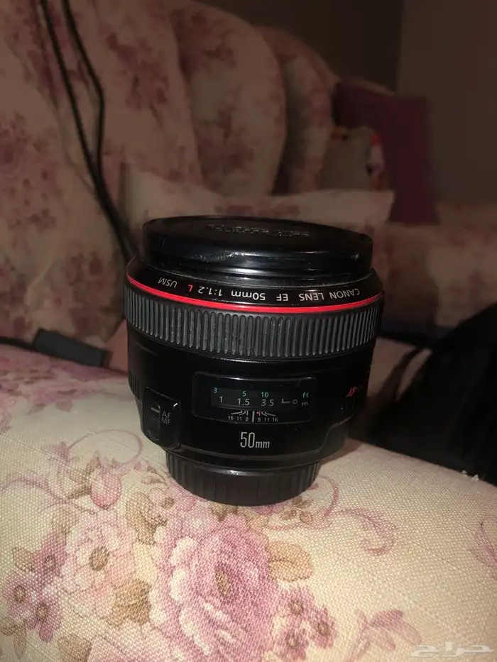 عدسة كانون فاخرة 50mm فتحة العدسة 1.2 1