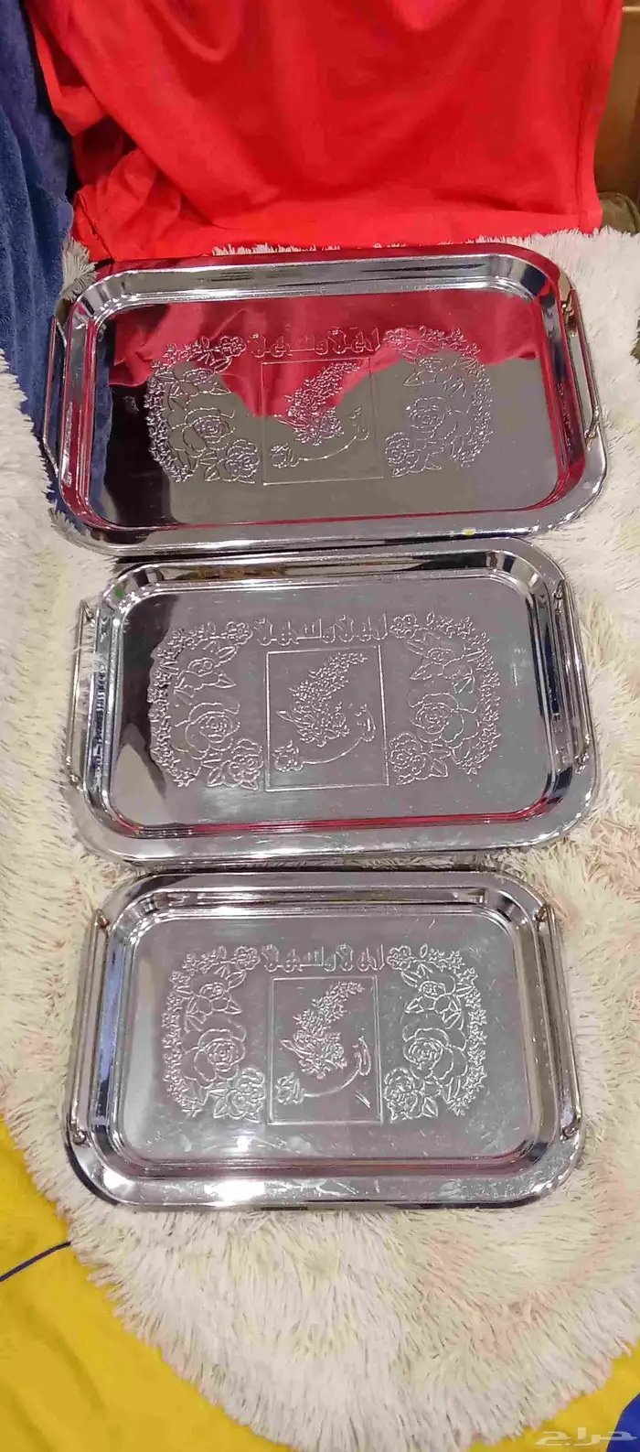 طقمين صواني ياباني نظيفة عدد الكل 6 حبات 2