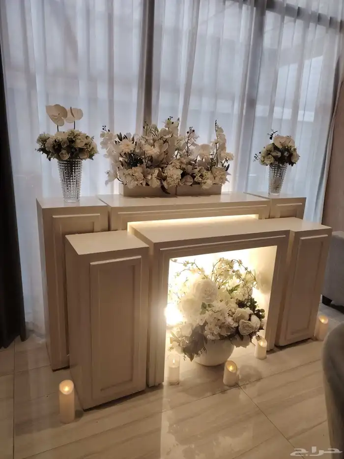 تأجير كوشات تنسيق ورد تأجير طاولة عشاء تأجير كنب 0