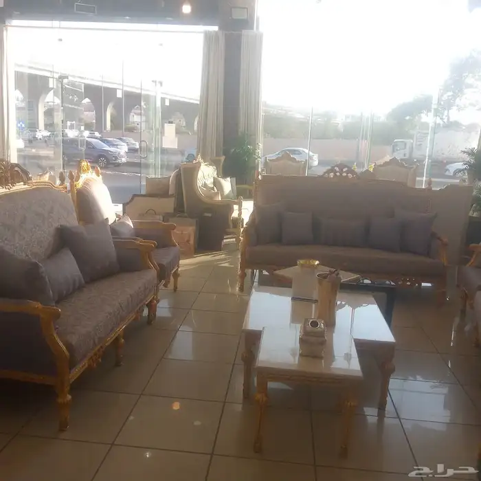 طقم كلاسيك خشيب زان كنب ععدد3 كراسي عدد2 طاوله عدد3 1