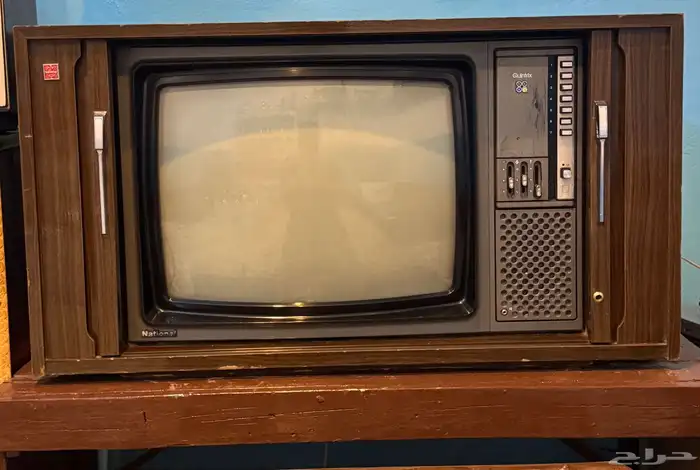 تلفزيون ناشونال خشبي ابو ستارة قديم تراثي 1