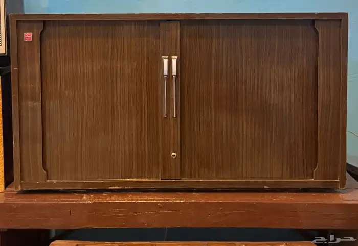 تلفزيون ناشونال خشبي ابو ستارة قديم تراثي 0